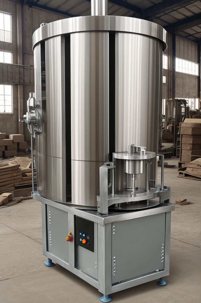 Machine for processing ceramic mixture with cylindrical shape 