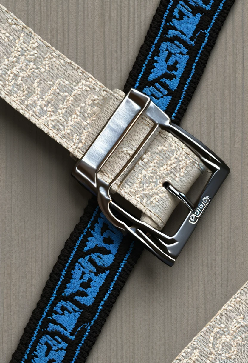 thread becoming belt jacquard with cotton webbing, render, 8k