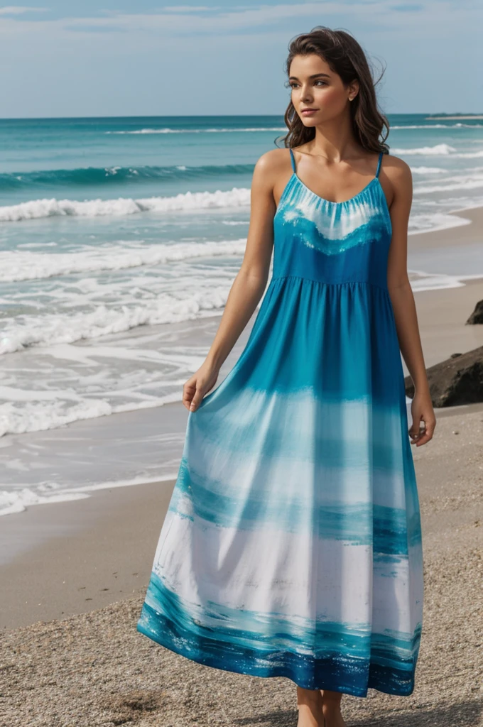 Sea painted dress