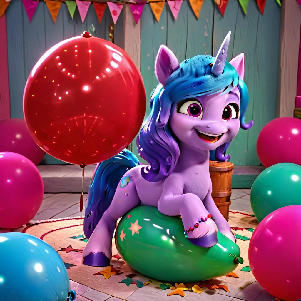 score_9, score_8_up, score_7_up, score_6_up, score_5_up, score_4_up,
female, Izzy Moonbow, solo, looner, nonpop, balloon nonpop, detailed background, party, selfie, fanservice, plot, balloon fetish, balloon support, 3d, hd, 4k, solo,
safe, rating safe,
spread legs, plot, blowing up balloons, balloon blowing, wide hips, arched back, overinflated balloon, tight balloon, necked balloon, translucent balloon, white star print on balloon, balloon inflation, bouncing, squeaking, noisy, loud,
My Little Pony: Make Your Mark, My Little Pony: A New Generation, cinematic, dynamic angle, depth of field, bloom, subsurface scattering