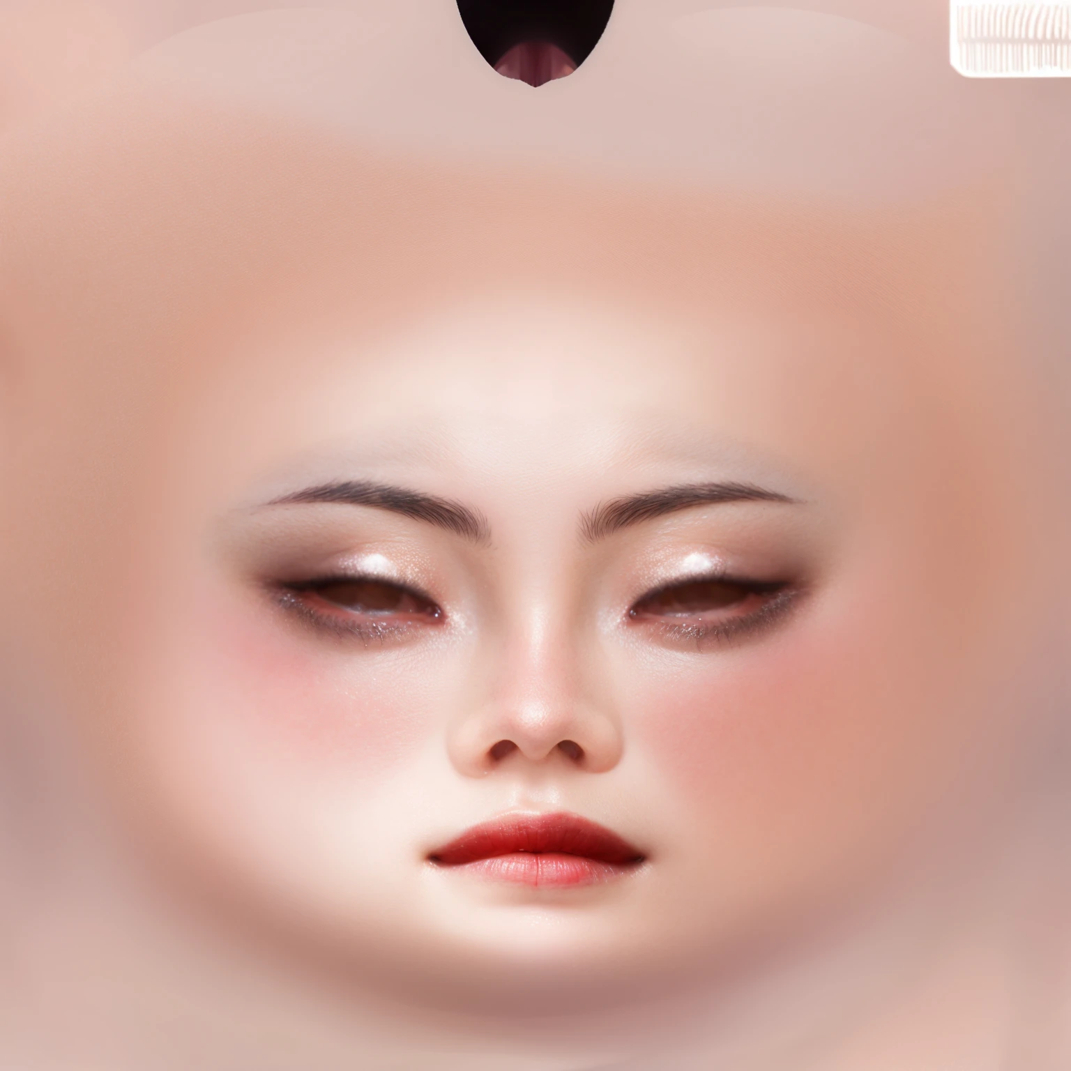 8k resolution, thick brows, pores, realistic, glossy skin, no lashes, high quality, high display
