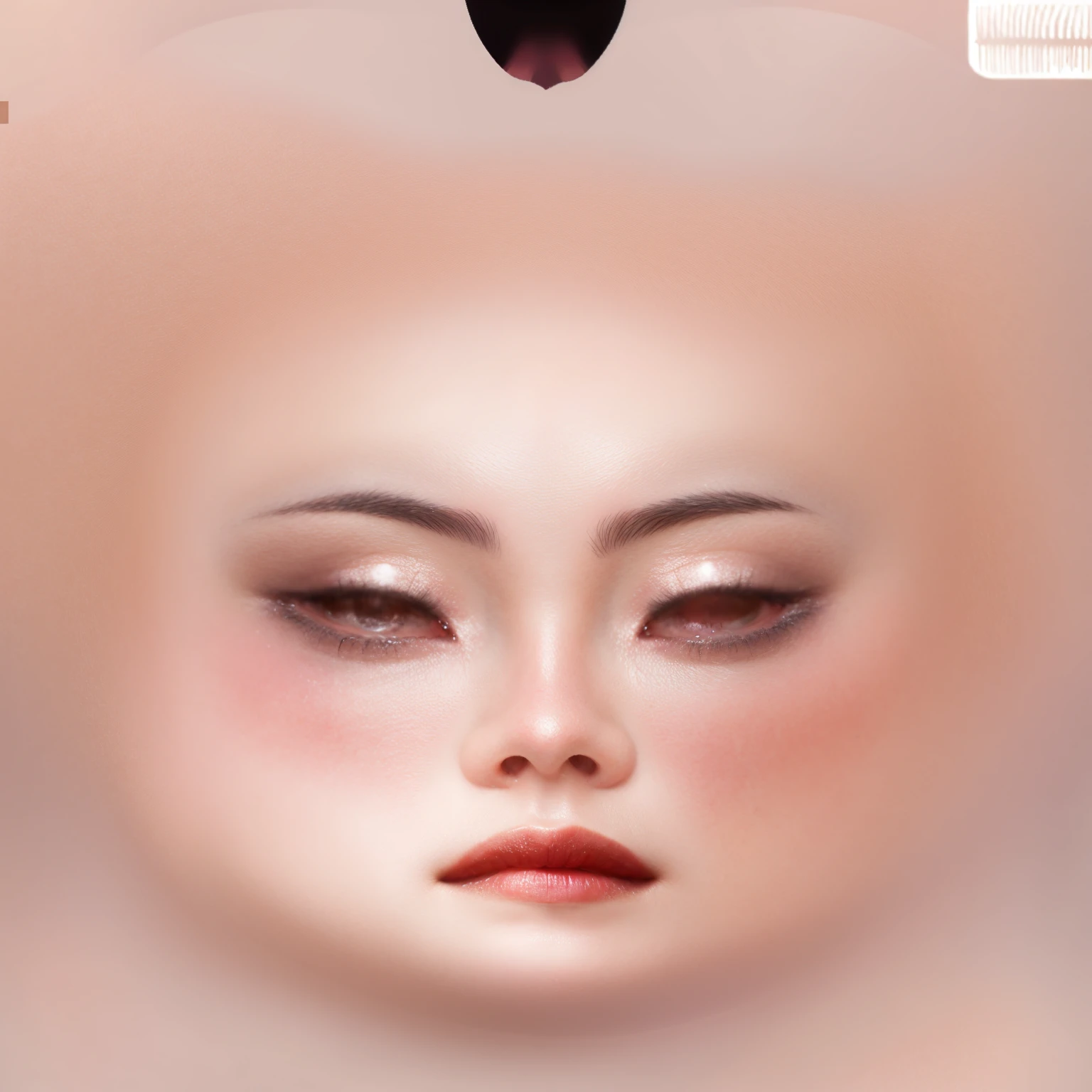 8k resolution, thick brows, pores, realistic, glossy skin, no lashes, high quality, high display