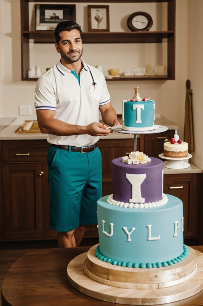 The polo doctor with cake