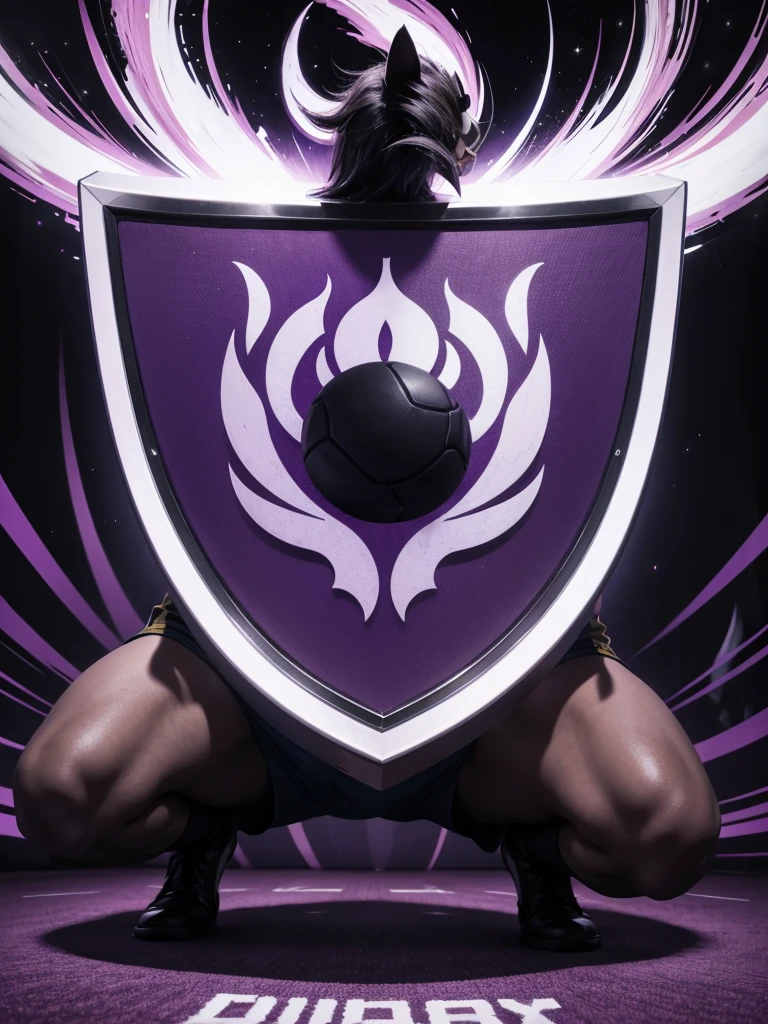 Purple football shield with the name being fury fc