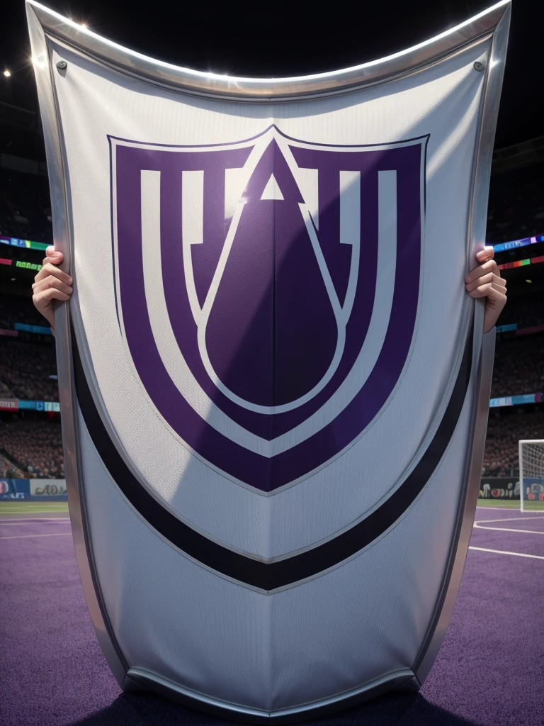 Purple football shield with the name being fury fc