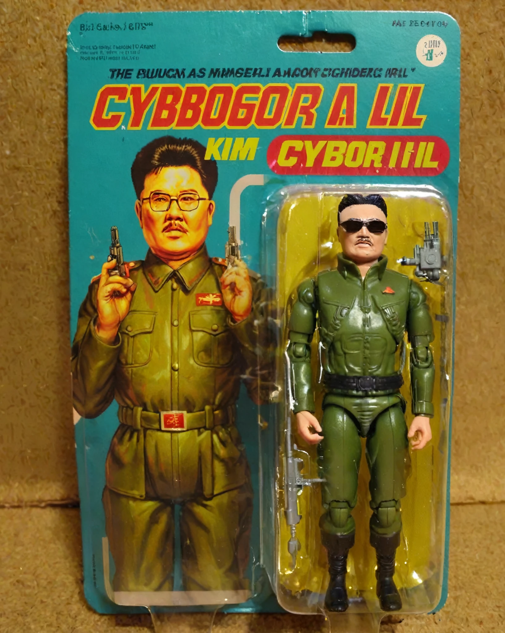 action figure, package toy, cyborg as Kim Jong-il