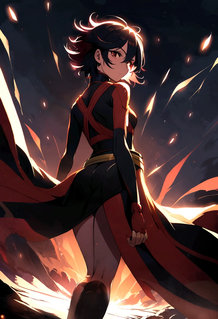 Ryuko Matoi bending over and showing her panties