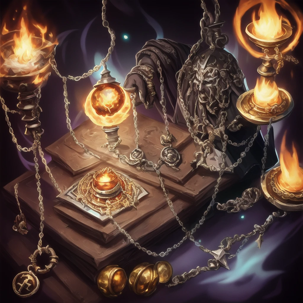 Burning thurible, incensory, censer, chains, catholic, silver, metal thurible, gothic, hearthstone icon, arcane icon, rpg icon, rpg iten, magic iten, magic artefact, arcane power, ((hearthstone style))