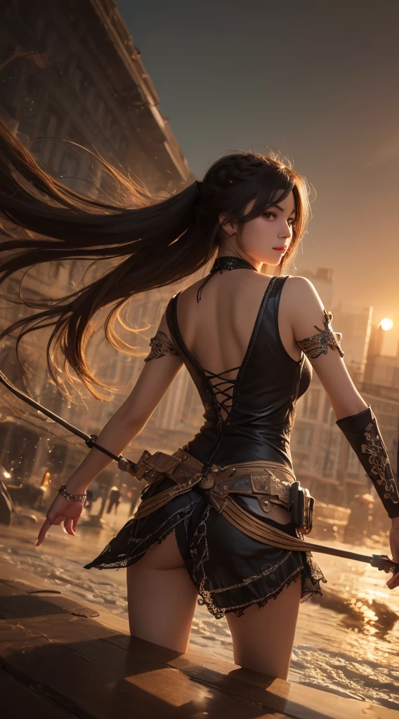 Tabletop, Highest quality, figure, Super detailed, In detail, High resolution, 8k wallpaper, Perfect dynamic composition, Beautiful attention to detail, Trendy women's winter fashion,Hair Bun,Small breasts Natural color Lips, Sexy pose,smile,Harajuku、20-year-old girl、cute、Looking at the camera、Super Real、(((Reality:1.5)))
