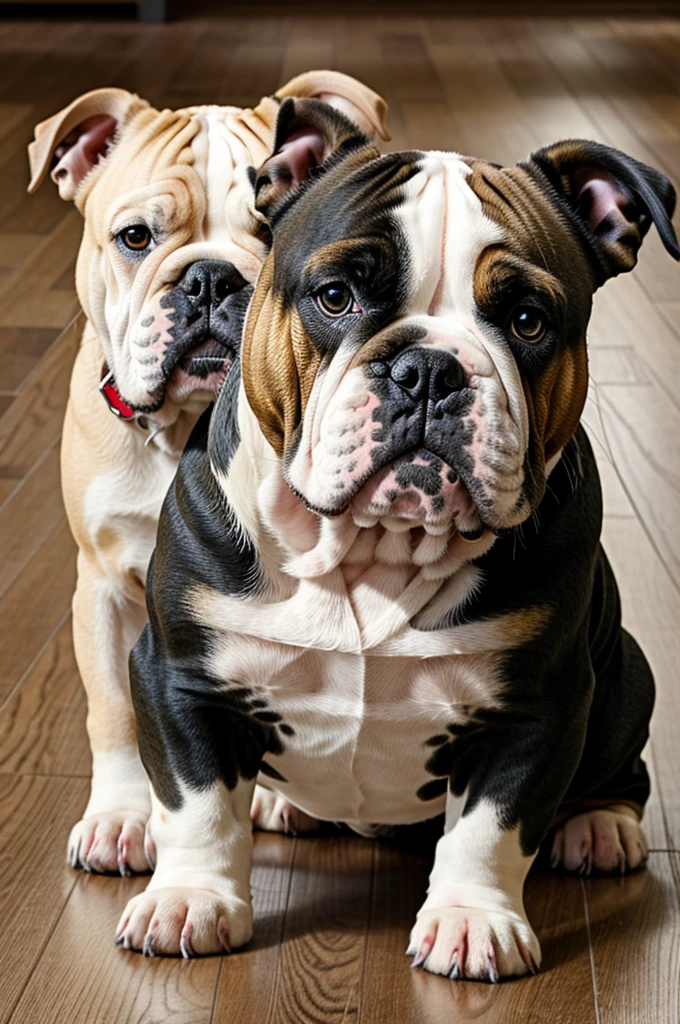 English bulldog and bulldog mix