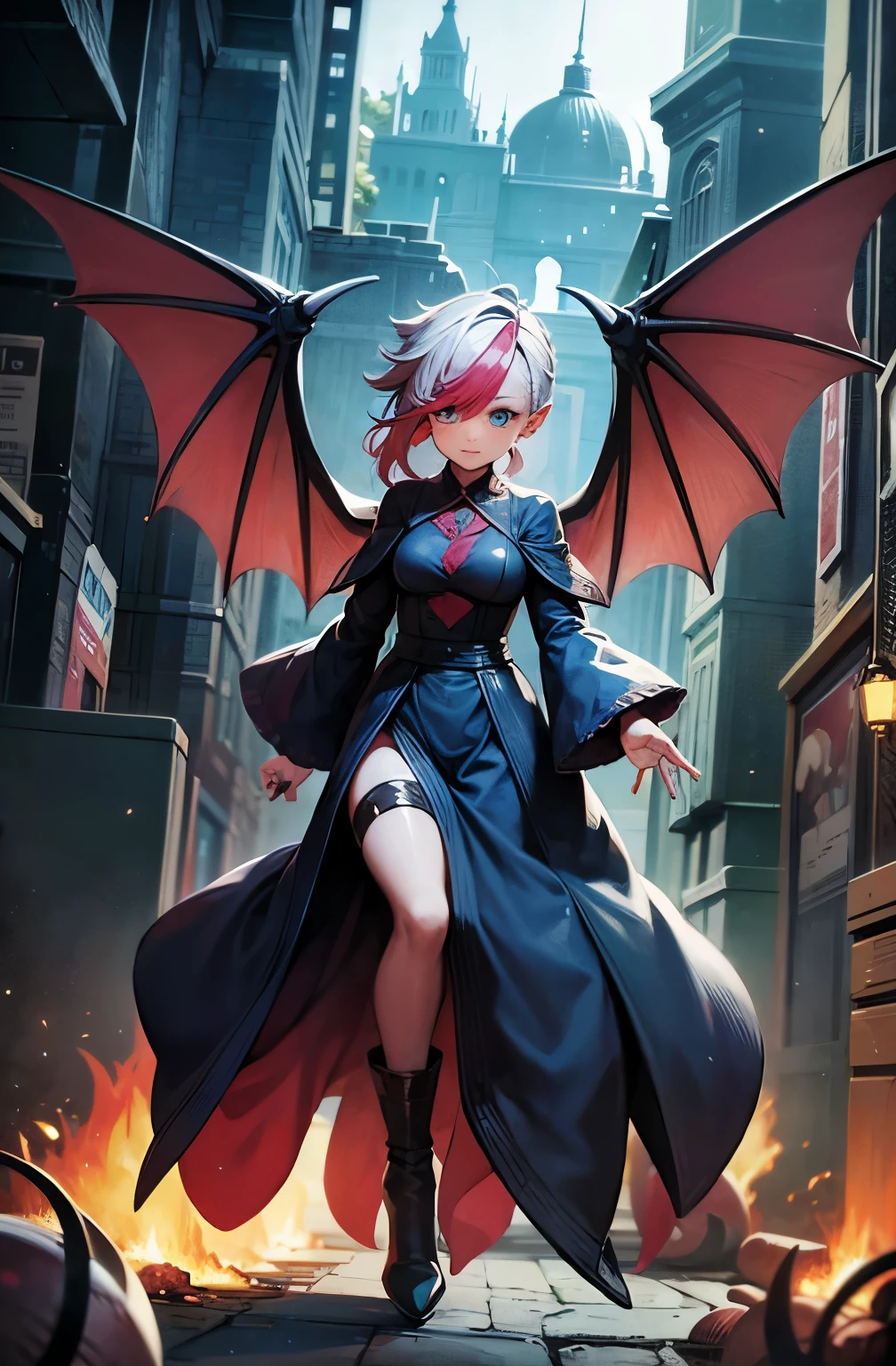 better face, better eyes, better hands, cute face, bigger draconic wings