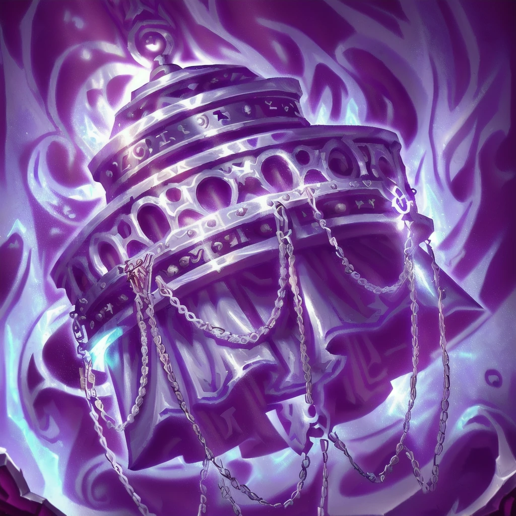 game icon, rpg item, skill item, item solo, isolated, there is a large silver thurible with chains around it, upturned ornate chalice, painting of one health potion, item art, 8k hd wallpaper jpeg artifact, hd 8k wallpaper jpeg artifact, overturned chalice, hearthstone weapon art, painted in the style arcane, Original Heartstone art style, object conceptual art, (((thurible))), incensory, censer, chains, catholic, Silver, metal thurible, gothic, hearthstone icon, arcane icon, rpg icon, rpg food, magic iten, magic artefact, arcane power, ((hearthstone style))