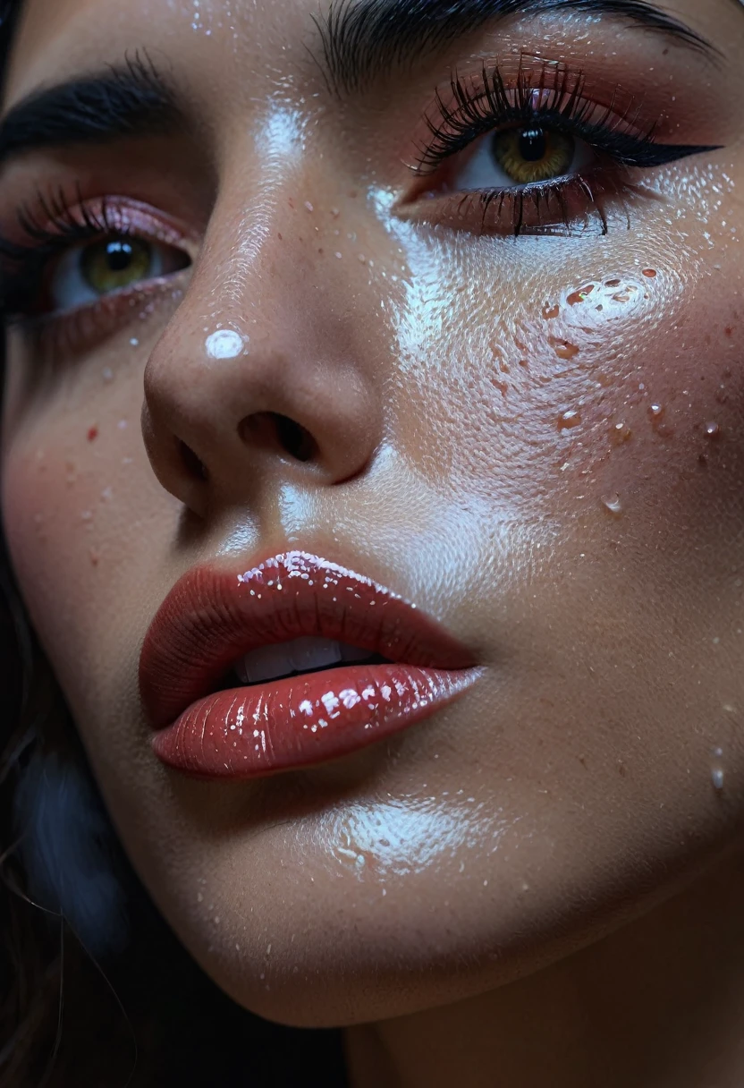 latina sucking penis, 1girl, extremely detailed face and eyes, detailed lips, long eyelashes, saliva, wet, closeup, photorealistic, 8k, high quality, intricate details, realistic lighting, vibrant colors, chiaroscuro, cinematic composition, dramatic lighting, hyperrealistic