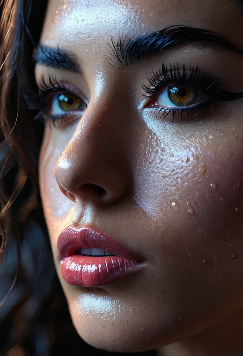 latina sucking penis, 1girl, extremely detailed face and eyes, detailed lips, long eyelashes, saliva, wet, closeup, photorealistic, 8k, high quality, intricate details, realistic lighting, vibrant colors, chiaroscuro, cinematic composition, dramatic lighting, hyperrealistic