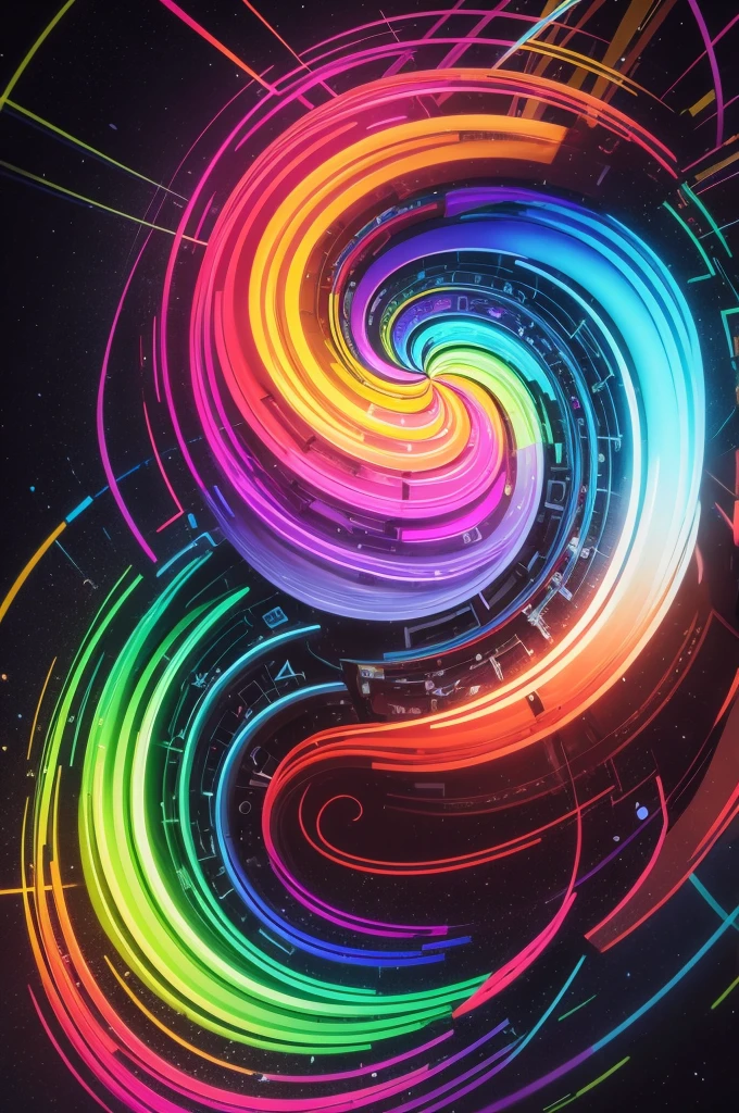 Spiral with rainbow colors