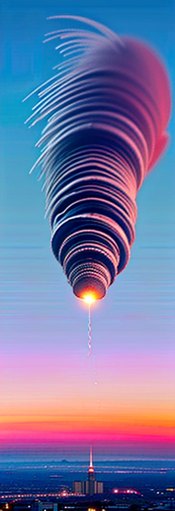 A war breaks out in a city destroyed by a tornado, Ruined homes and aerial view. Newspapers scattered on the floor,Mixed with the rubble in the city center,The background is a nuclear explosion, You see it all from a bird's eye view,Not far from the ground,You see the buildings are still burning,Anime still (nobody)(Gray sky)(Dilapidated building)
