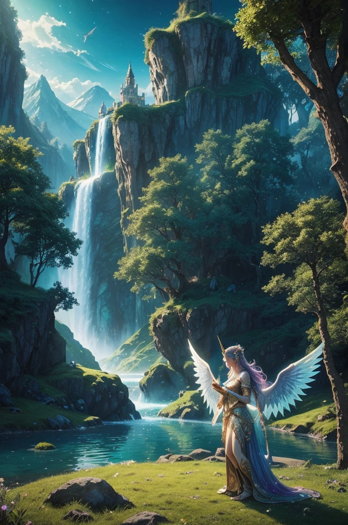 (mythical scenes),fantastical landscapes,mystical creatures,magical realms,ethereal lighting,enchanted forests,majestic castles,magical waterfalls,celestial beings,dreamy clouds,whimsical atmosphere,glowing fairies,serene lakes,mythical creatures taking flight,ethereal music,floating islands,hidden treasures,illuminated paths,unicorn running through fields,mermaids singing in the moonlight,dragon flying in the sky,phoenix rising from ashes,gods and goddesses watching from above,enchanting colors,unforgettable adventures,magical potions and spells,enchanted books with ancient knowledge,ancient ruins filled with mystery,mythical beings guarding ancient secrets,mythical scenes with a touch of realism,immersive and detailed landscapes,mesmerizing and otherworldly beauty,magical tapestries depicting mythical tales,captivating and awe-inspiring mythical scenes,unleash your imagination with mythical scenes.