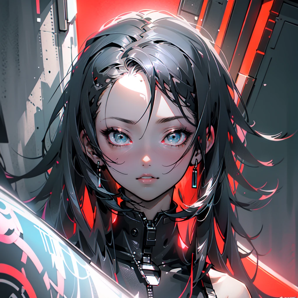 A beautiful woman wearing a black mask and black top, guweiz art style, realistic anime art style, 3D realistic anime style, realistic anime artistic style, anime art style, impressive anime-style portrait, 🤤 portrait of a girl, anime style, black-haired cyberpunk girl, pure anime style, realistic young anime girl