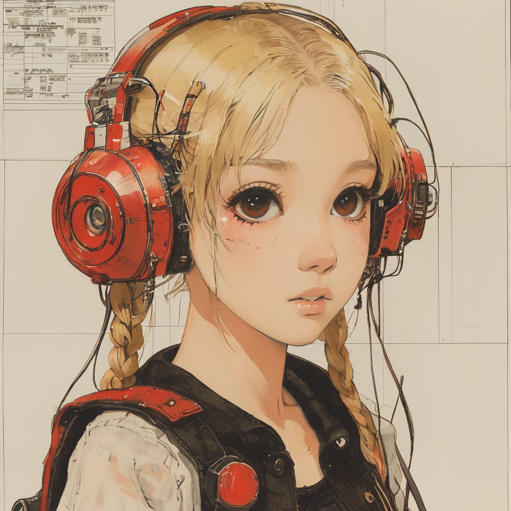 (masterpiece:1.2, best quality), 1lady, solo, , classroom, day, sit, blonde, twintails, red eyes, open collabone, darkskin, (open breasts:1.1),