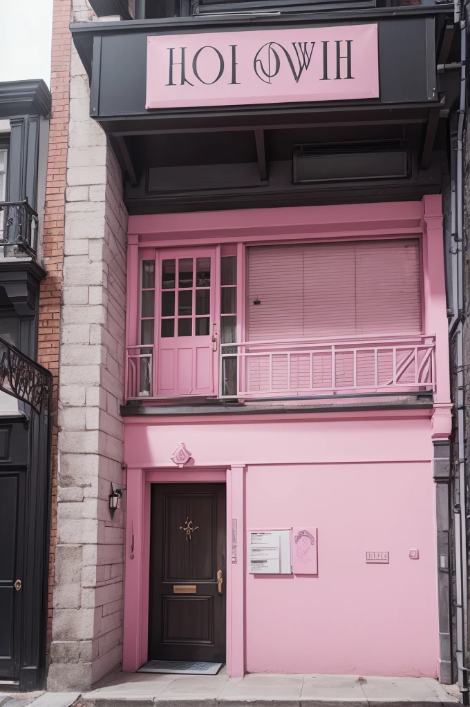 Holy death,townhouse 2, Pink, lettering 