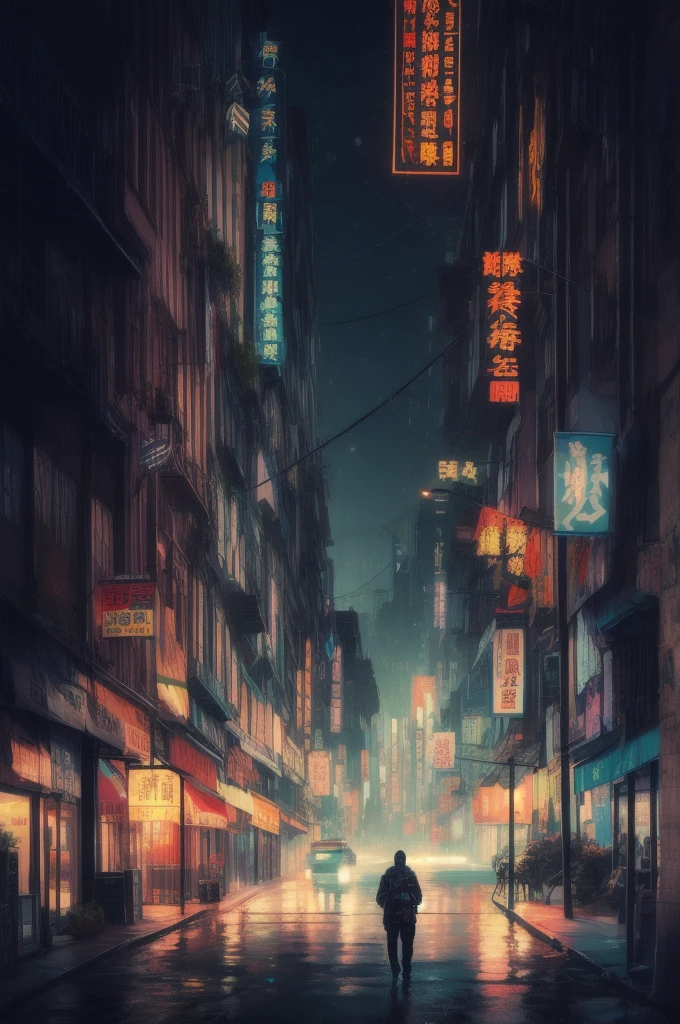 Cyberpunk cities in science fiction movies, Empty Streets, night, Chinoiserie architecture, Established, irregular, Circuit board, wire, Complex, Very detailedな, Realistic, hyper Realistic, high quality, Highest, Very detailedな, Crazy details, Very detailed, PhotoRealistic, A magnificent composition, Highest品質, 32K --v 6