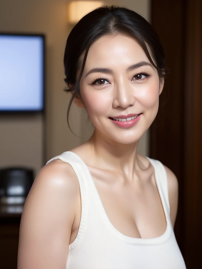 gravure, from the chest up, masutepiece, Best Quality, Ultra-detailed, Photorealistic, super detailed skin, Perfect Anatomy, (1 japanese mature woman), (Solo), 80years old, Large breasts, Mature Woman Politician, glamor, A sexy, Chromo-white skin, Looking at Viewer