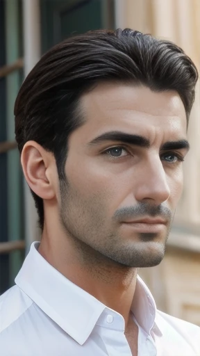Italian man focus on face