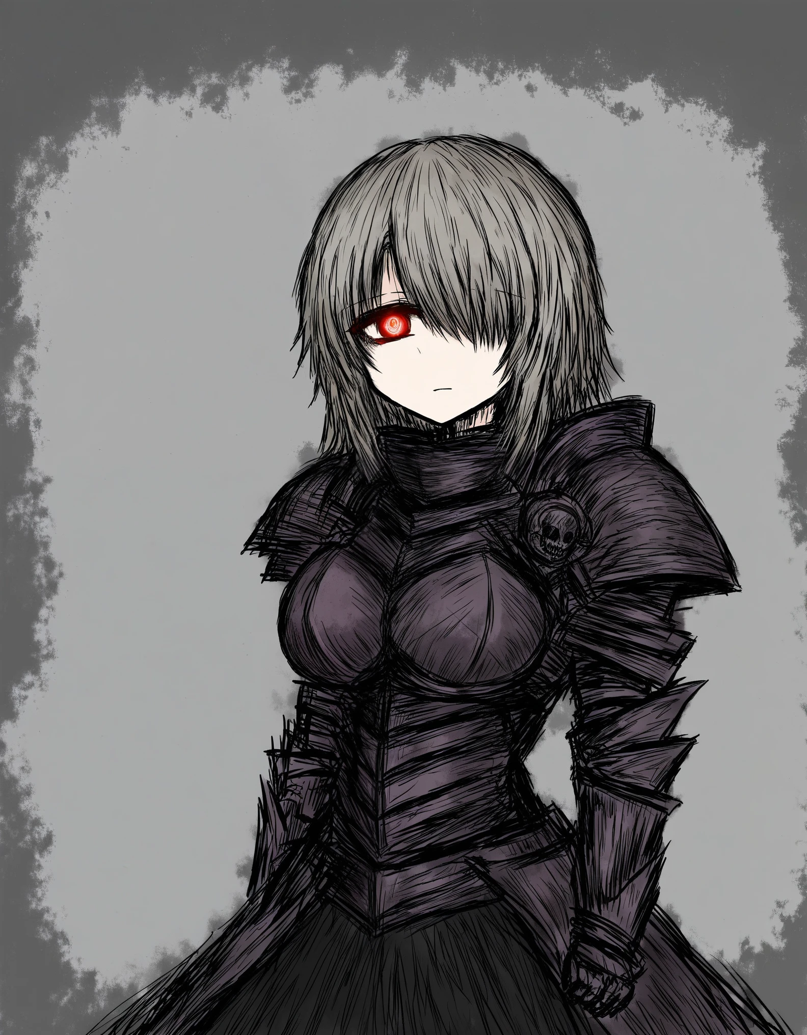 1girl, white hair, red eye ,pale skin,
(high resolution, high detail, best quality), warrior, serious, killer
