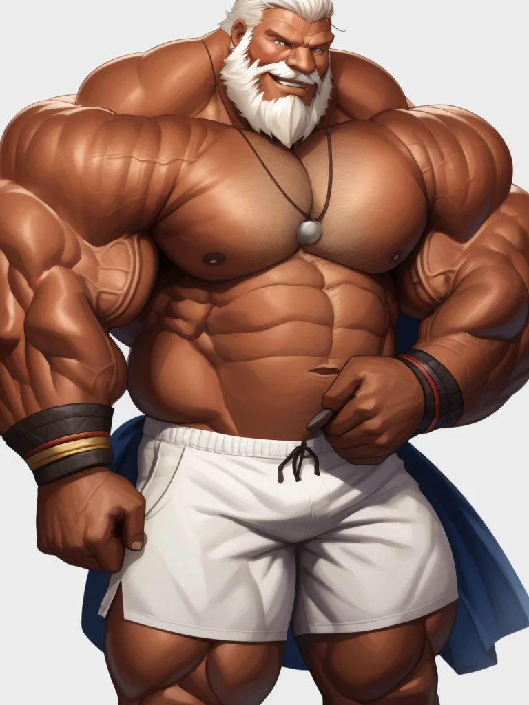 solo, 1boy, perfect anatomy, perfect proportion, smile, grinning, happy. Huge Muscular Old man playing drums, drums ,(white shorts), view from side, pectoral, thick arms, huge pectoral, wide pectoral, short white hair, red beard and hair, simple background, masterpiece, semirealistic:1.2, high detailed, 8k, high resolution, perfect center, full view. ((really big muscle, massive muscular, sixpack, thick arms, wide pectoral, super huge muscle, hyper muscular, over sized muscle, huge arms, big arms, huge pectoral))