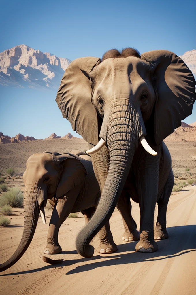 Or elephant cart between Las Vegas