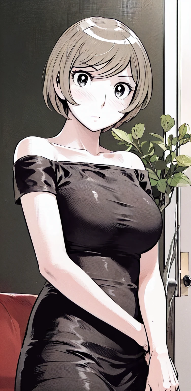 、(masterpiece、Highest quality)、Highest quality, Ultra-high resolution, (((masterpiece))), alone, Sweat、Big eyes,Show Viewer,
blonde,(short hair:1.2), (Highest quality:1.3),One Girl,Private Server、Floral dress、nature、Off the shoulder、Embarrassed face
