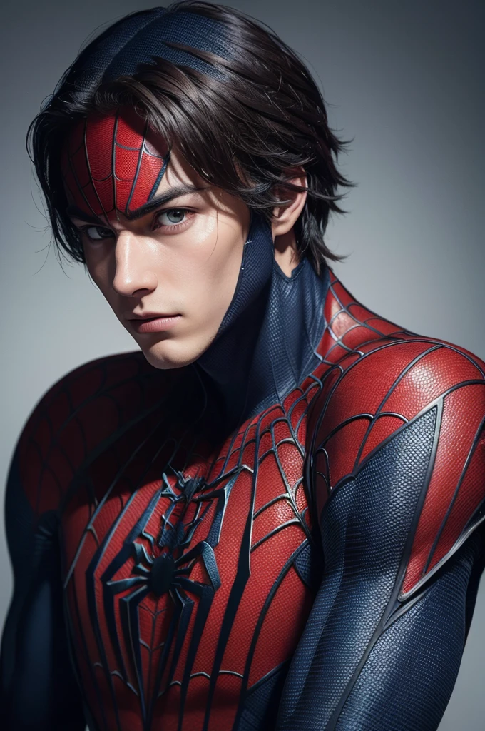 Attractive 30 year old man, Spiderman Suit, A Thousand Morals, Dick Out, whole body , Executive Sexy Man, So, Terno, Front Camera Focus, Portrait Mode, Straight in front of the camera