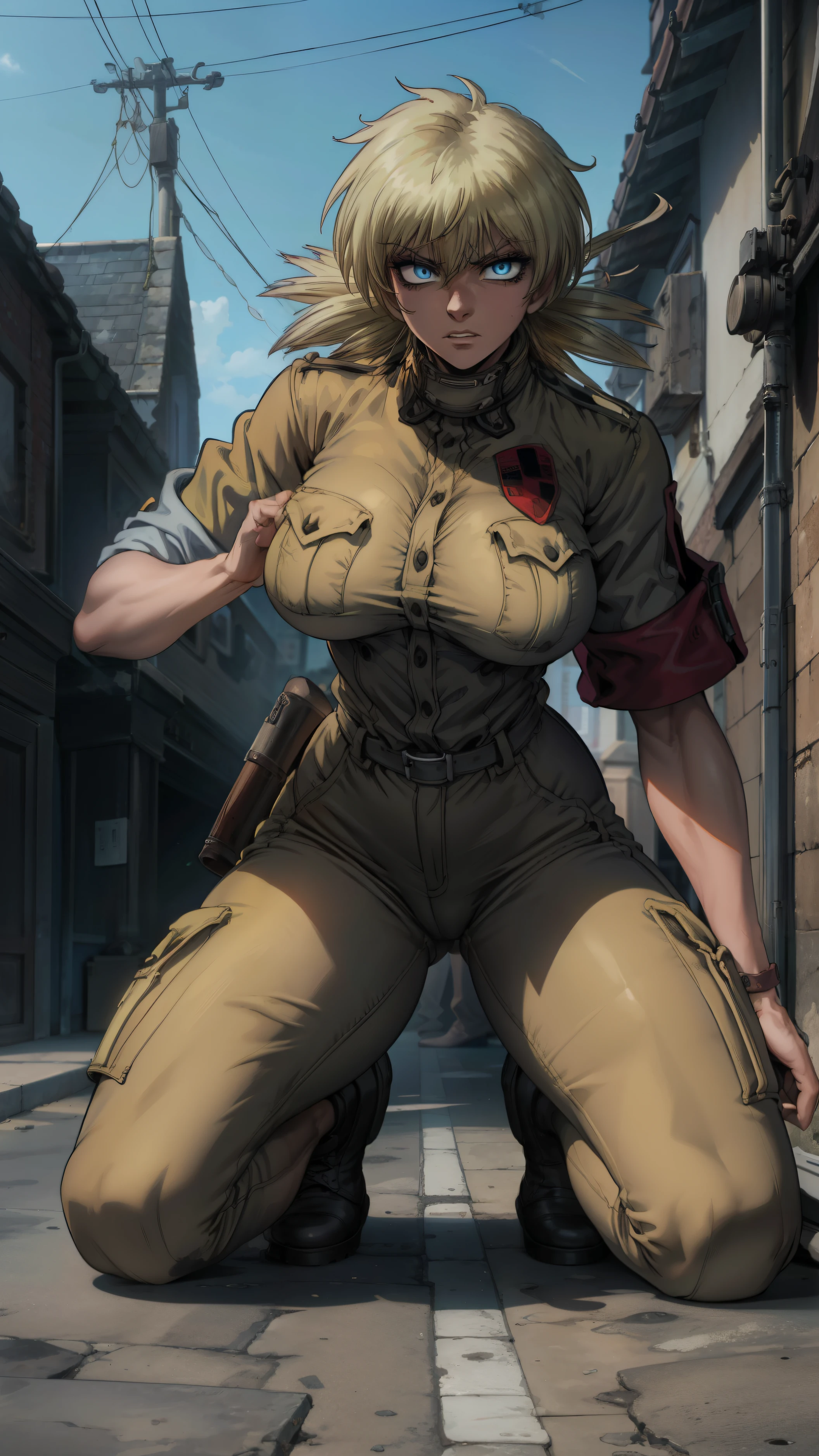 ((dynamic pose)) full shot full body (best quality,4k,8k,highres,masterpiece:1.2),ultra-detailed,, enormous tits ,extremely detailed girl,beautiful detailed eyes,beautiful detailed lips,longeyelashes,leather jacket and pants,angry expression,dynamic pose ,black and white photography,low-key lighting,dark and gritty,urban setting,fierce attitude,action-packed scene,Vivid colors,intense shadows,sharp focus, seras, seras victoria,