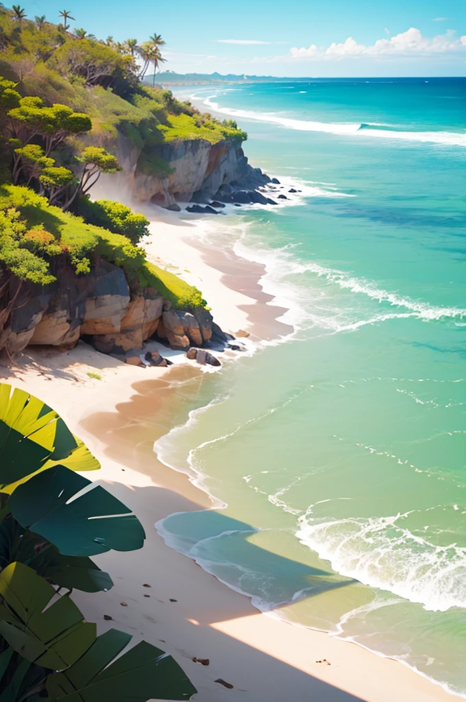 beach, distance shot,
