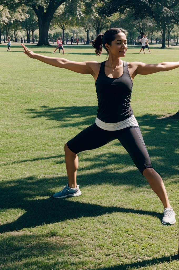 Invitation to expressive vital movement classes in the park