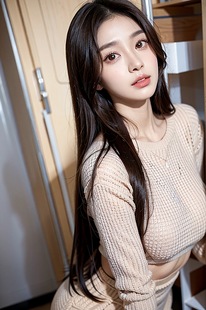 Beutiful woman corean
- **Hair:** Dark brown, straight, and long.
- **Eyes:** Round and expressive, brown in color.
- **Visual Style:** Sweet, with a warm gaze that complements her soft voice.