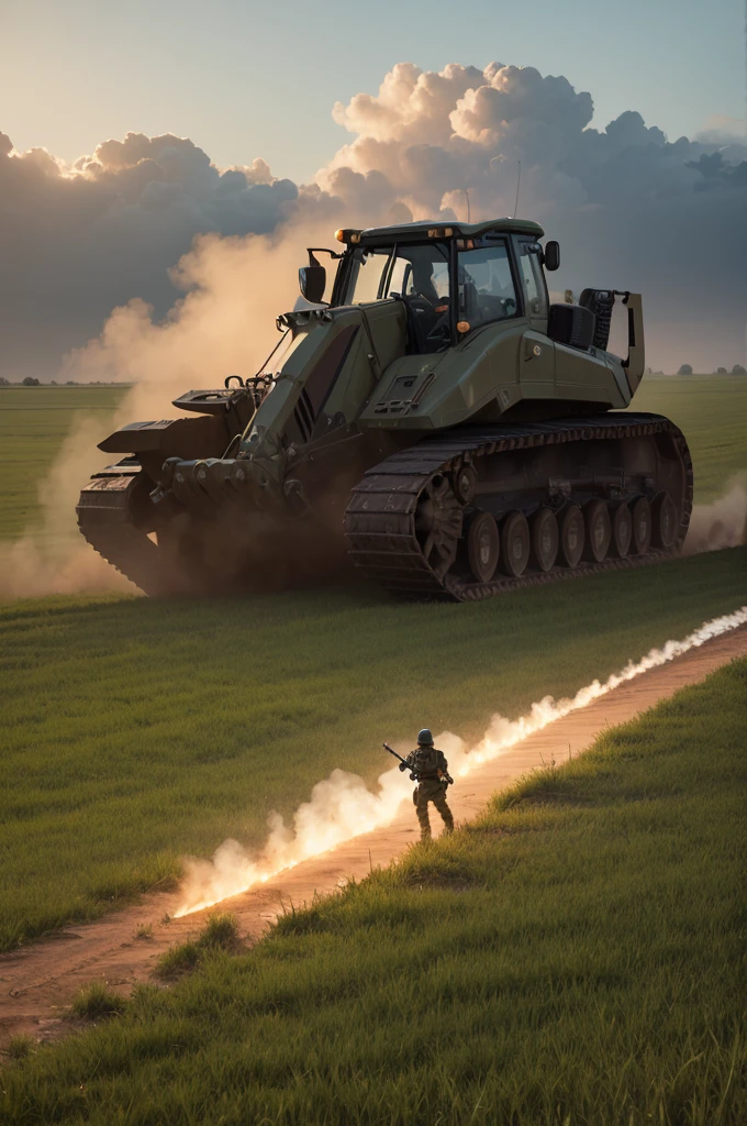 Create an image of a conflict in the field