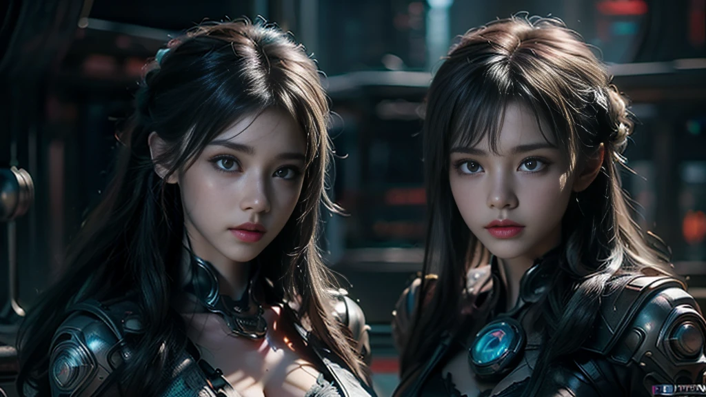 masterpiece,best quality,high resolution,8K,(Portraits:1.5),(R Original Photo),The real situation,Digital Photography,(A fusion of cyberpunk and fantasy),(Policewoman),,Feel free to hairstyle,White hair,Purple Eyes,By Bangs,(red eye breasts, Accessories,shut your mouth,Elegant and charming,Serious and arrogant,Calm and handsome,(Combination of cyberpunk and fantasy style clothing,hollow-carved design,Large Breasts,Photo poses,Realistic style,Gray World Background,oc render reflection texture,futuristic city,Medium distance photography