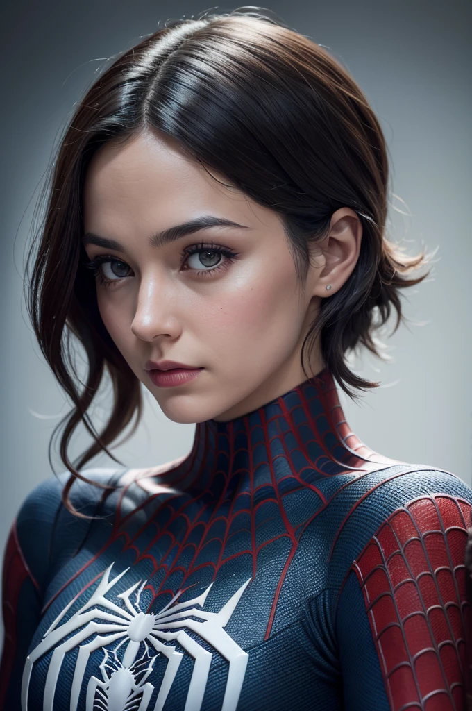 A photograph of Spider-Man, without mask, the 20s, bonitas, face detailed, looking at the camera, portraite, 8k hd, high qualiy