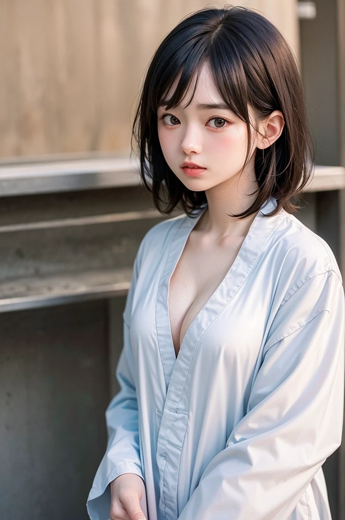 (1 nogizaka girl,15years old face,raw photo,photo realistic:1.5),(best quality, high quality,HDR, highest quality,ultra high resolution,high resolution,high res,ultra high difinition,huge file size,8K,2K wallpaper,8K wallpaper,high quality texture,amazing,an extremely delicate:1.4),one girl, Japanese famous idol,cute face,small face,absurd,ridiculous,incredibly ridiculous,blurry background,(hanfu,short hair,cleavage,no makeup:1.2),medium skin,beautiful skin,detailed skin,black hair,silky hair,black eyes,Japanese nose,5-fingers,(Light Particles, Lens Flare, Luminous Particles: 0.7),looking at viewer,bright lighting,professional lighting,girl