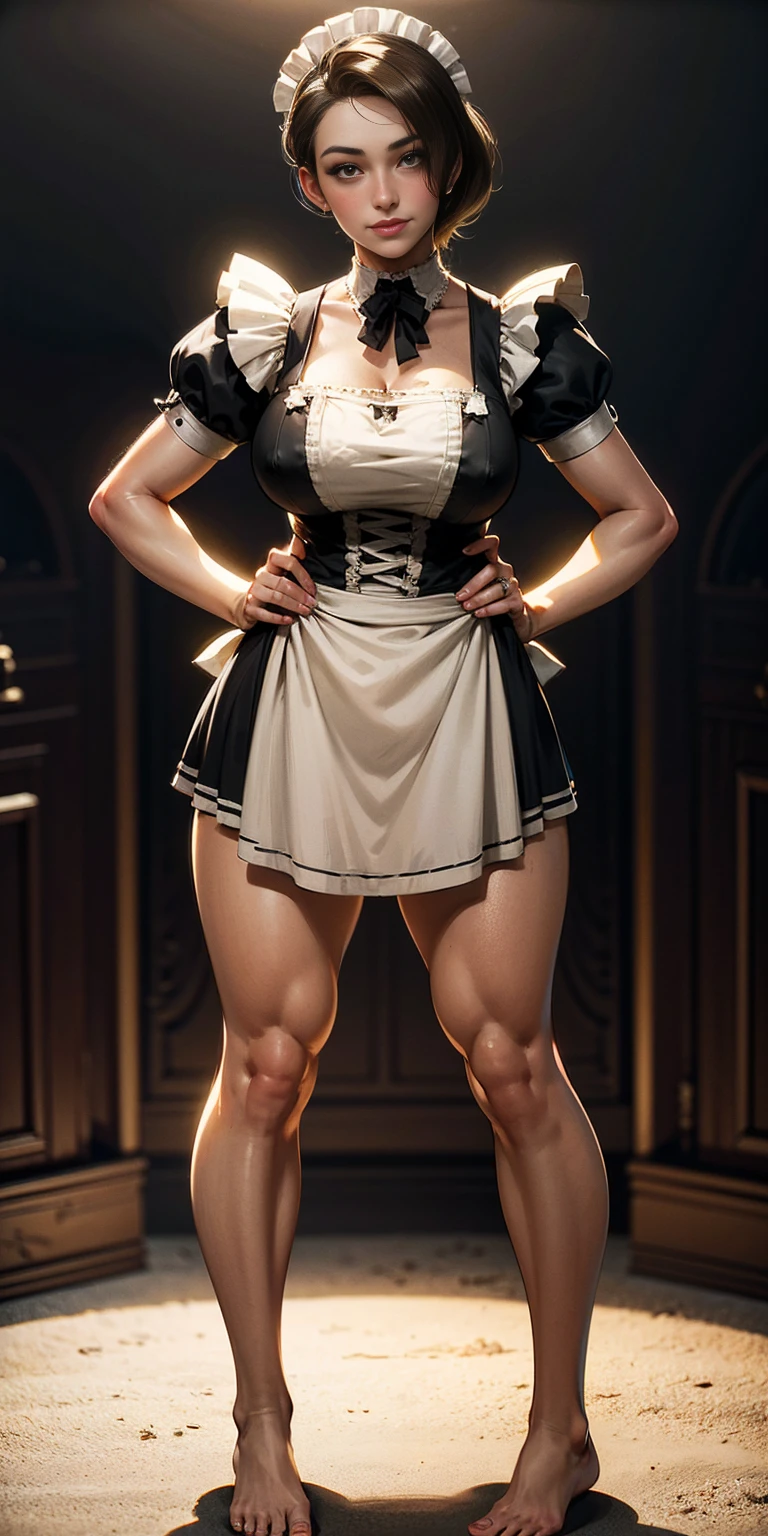 1sologirl, cute ((short black hair girl and long blonde hair girl))
Maid victorian, maid apron, straight face, dazed
Body position: Standing, straight, symmetrical, barefoot
Lustful smile on face with red blush