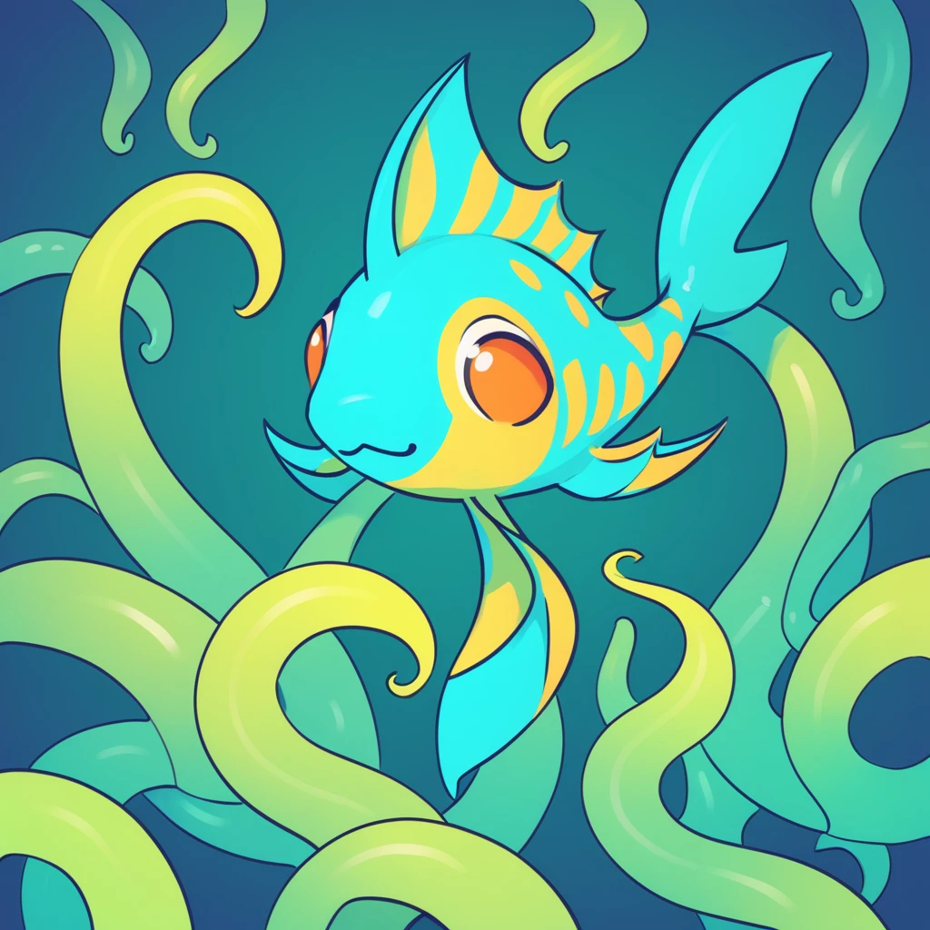 Boomfish in tentacle stripes art style