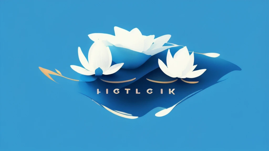 Realistic photo of (Lotus flower), icon, logo, Simple Background, Superior quality, masterpiece, 8K, Depth of written boundary, Intricate details, indigo, (No humans)
