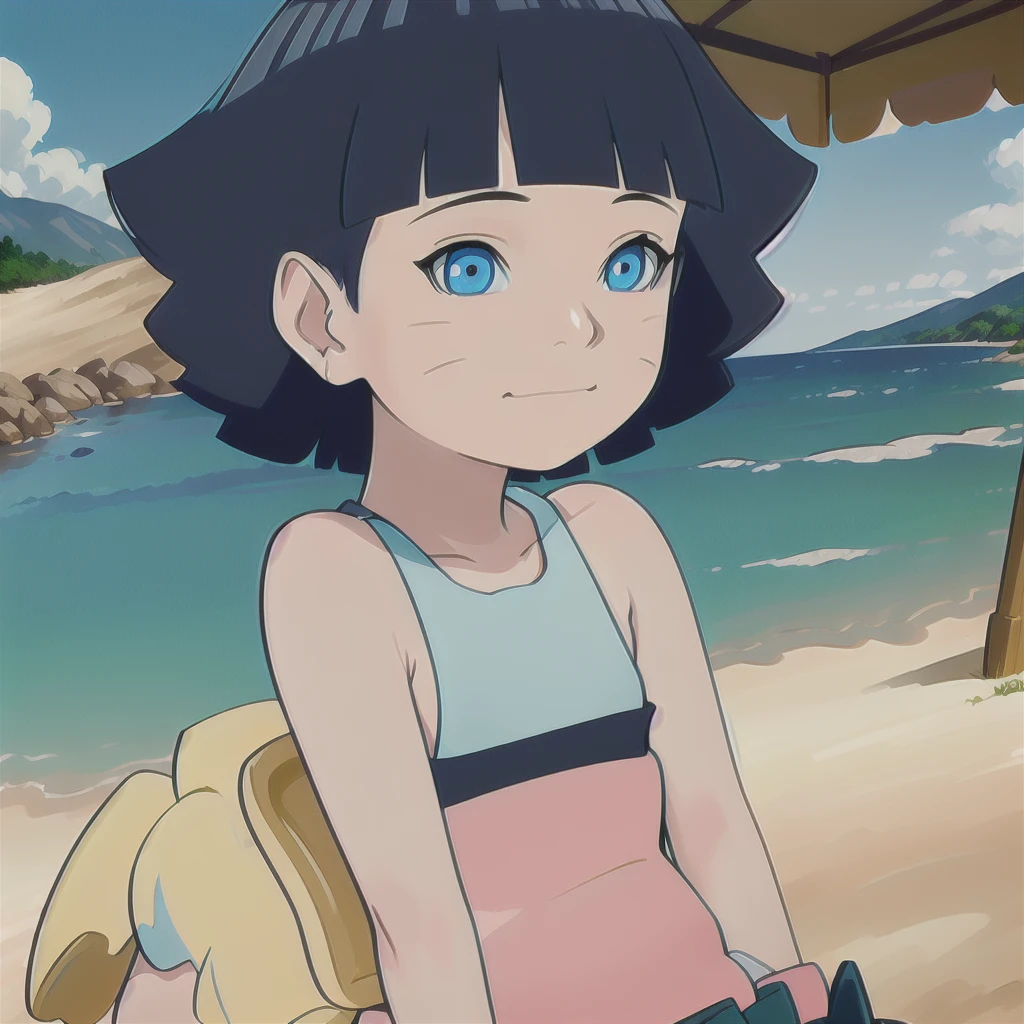 (((5yo Himawari))) (((tiny, sexy bikini on a beach))), (((lewd))), (((best quality, masterpiece, soft lighting, super detailed))), 
