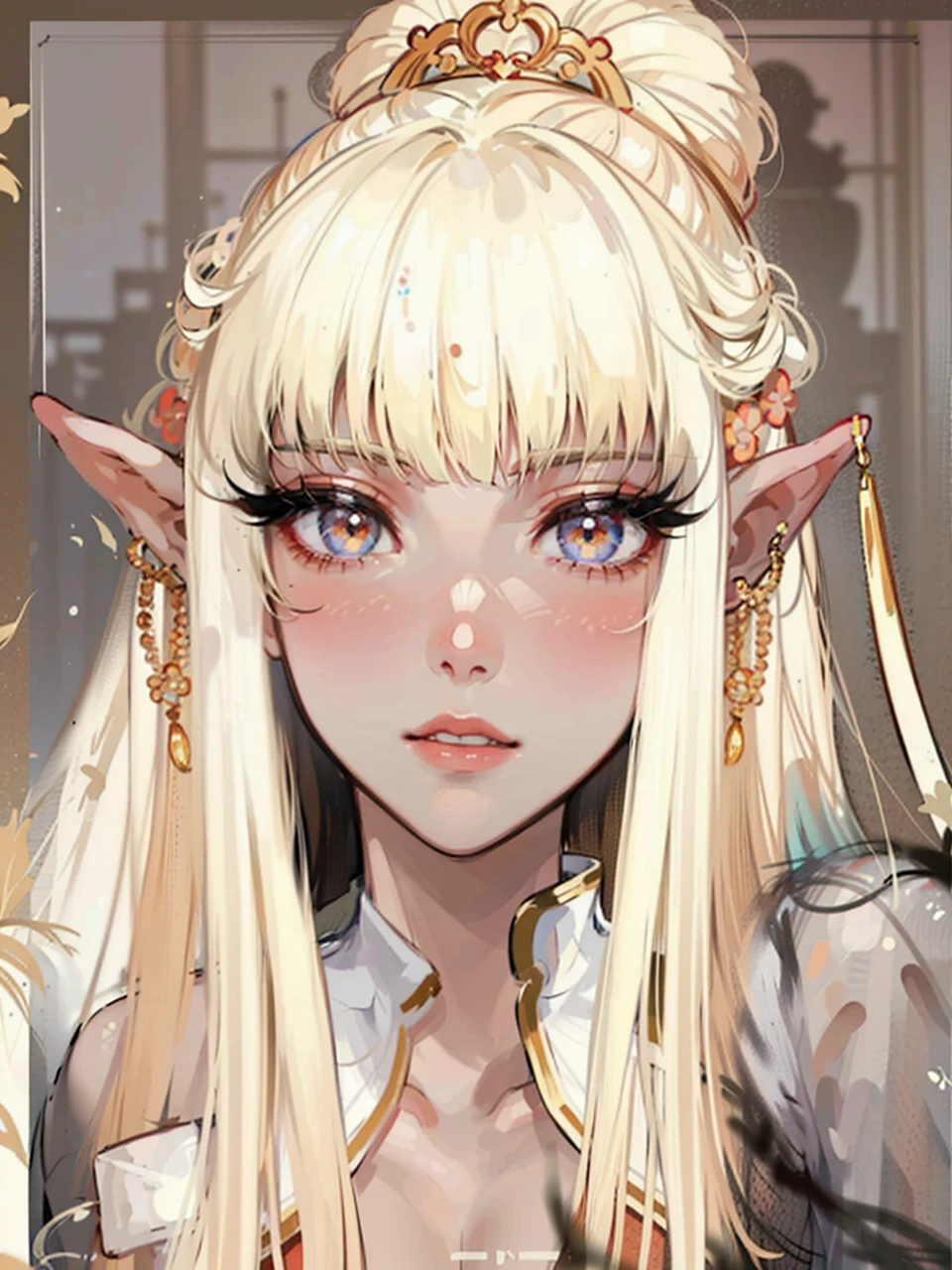 there is a woman that is looking at herself in the mirror, young lovely Korean faces, Soft portrait shot 8 K, Gorgeous young Korean woman, Beautiful young Korean woman, portrait of female korean idol, wan adorable korean face, jaeyeon nam, beautiful Korean women, young cute wan asian face, 8K Artgerm bokeh, cute korean actress