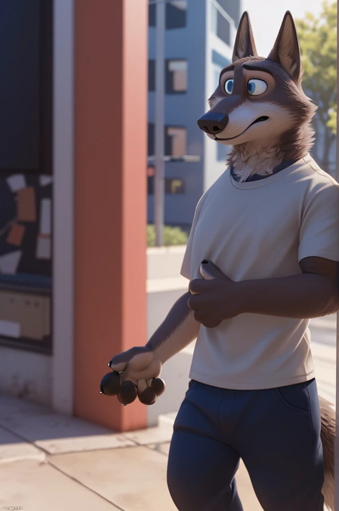 cute cartoon of a (gary \(zootopia\)) solo, wolf, gray fur, tongue out, hypnotized with completely spyral glowing green eyes with no irises or pupils, walking naked, porn, big penis, big cock, BREAK, interior of abandoned building background, (intricate, high detail, film photography, soft focus, RAW candid cinema, photorealism, realistic, photorealistic, analog style, subsurface scattering, masterpiece, best quality, ultra realistic, 8k), profile picture