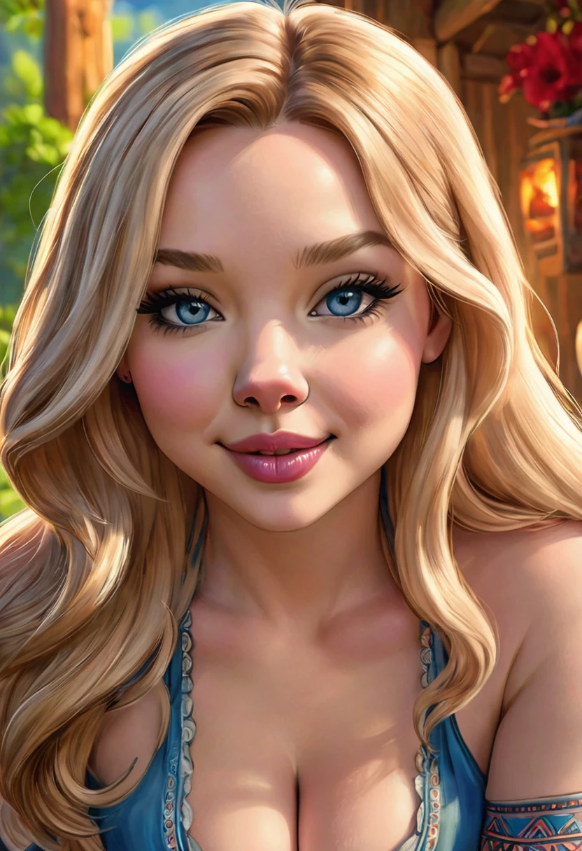 Create an illustrated, hand-drawn, full-color image of an anthropomorphic pig girl. The artwork should be rendered in the style of "Breath of the Wild," featuring warm lighting and shadows. Include graphite shading, stencil marks, and airbrushed acrylic paint effects. The image should be of the highest quality, a masterpiece with intricate details.
The pig girl should have a female, humanoid, furry appearance with grey skin. She should have luscious lips, a wide smile, and bright, expressive eyes, exuding beauty, cuteness, and adorableness. Ensure the image is high resolution and sharply detailed, with a detailed and vibrant background. Scarlett Johanson, Alison Brie, Dove Cameron
Incorporate mystical lighting in the background, creating a romantic and enchanting atmosphere.