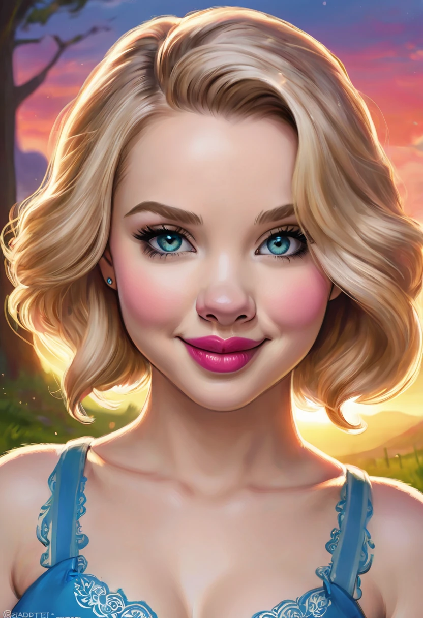 Create an illustrated, hand-drawn, full-color image of an anthropomorphic pig girl. The artwork should be rendered in the style of "Breath of the Wild," featuring warm lighting and shadows. Include graphite shading, stencil marks, and airbrushed acrylic paint effects. The image should be of the highest quality, a masterpiece with intricate details.
The pig girl should have a female, humanoid, furry appearance with grey skin. She should have luscious lips, a wide smile, and bright, expressive eyes, exuding beauty, cuteness, and adorableness. Ensure the image is high resolution and sharply detailed, with a detailed and vibrant background. Scarlett Johanson, Alison Brie, Dove Cameron
Incorporate mystical lighting in the background, creating a romantic and enchanting atmosphere.