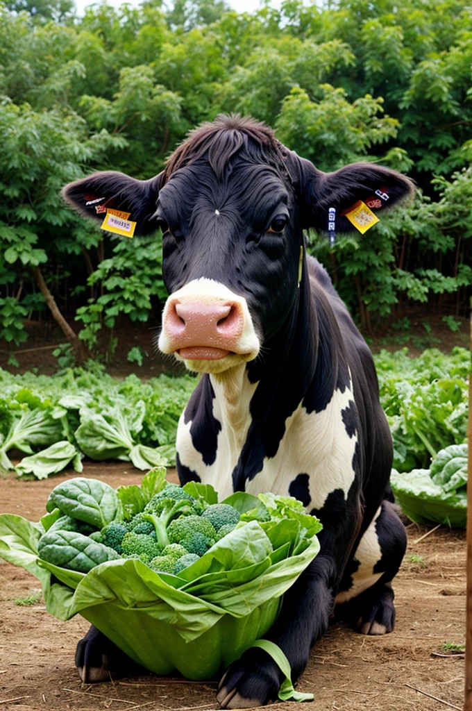 Vegetables made from cow 