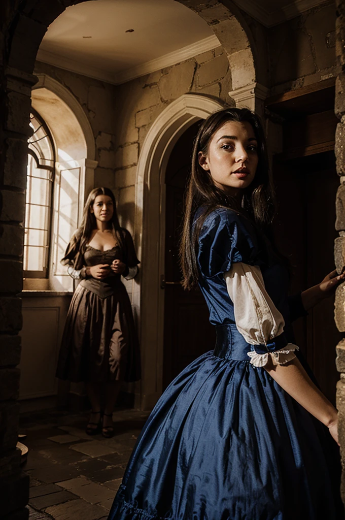 Princess in old Castel and scary